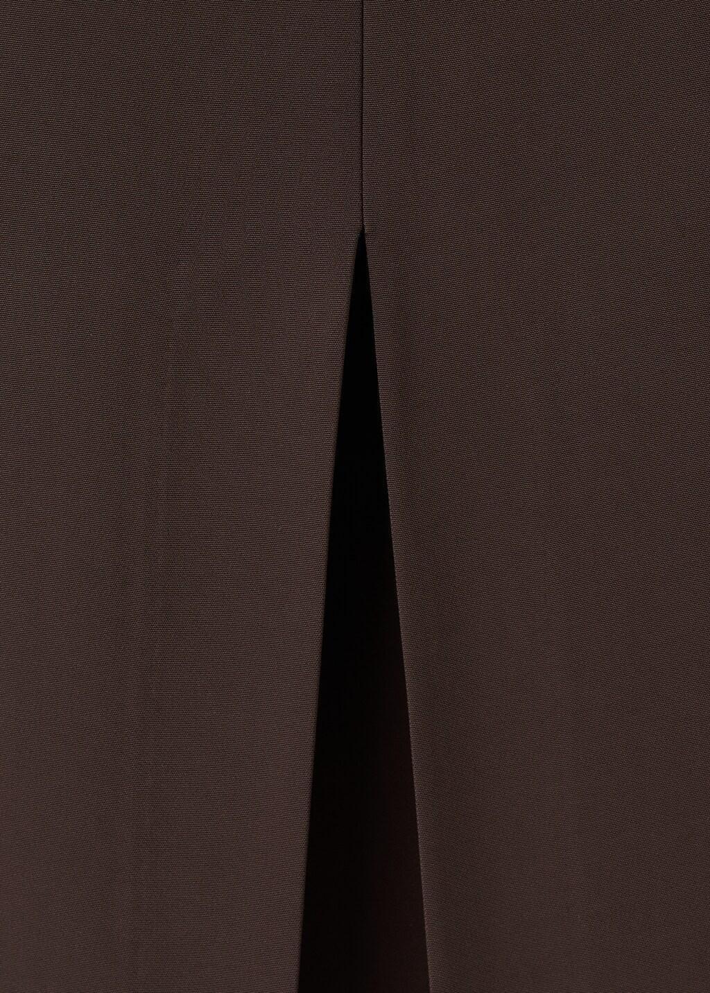 Brown Off-The-Shoulder Dress With Slit Detail, Brown, large image number 4