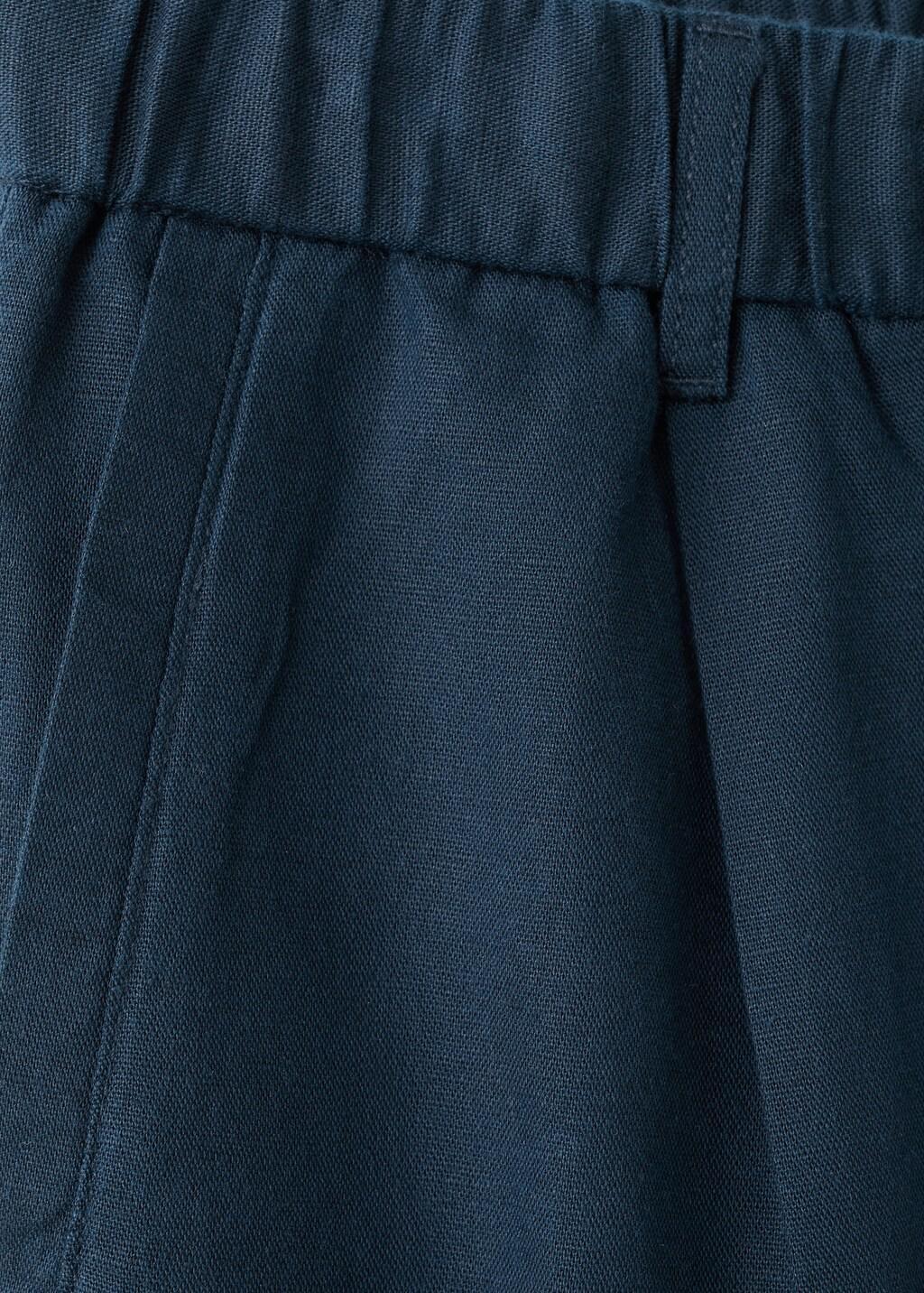 NAVY Slim fit cropped linen-cotton trousers, 0201_56, large image number 5