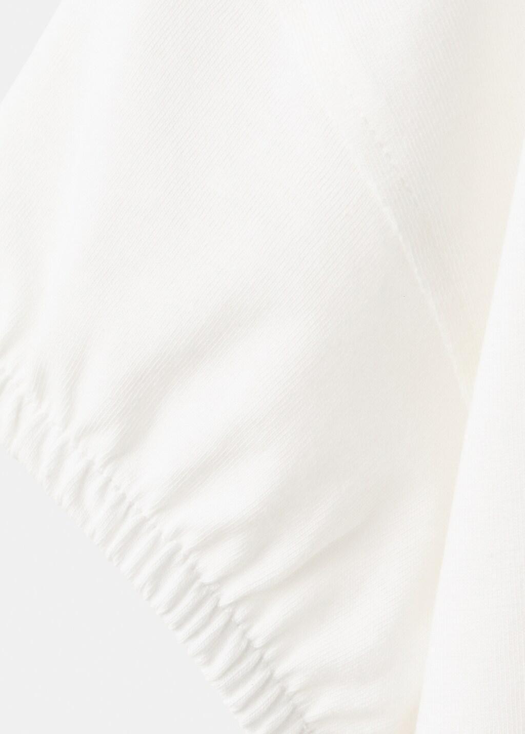 White Printed Cotton-Blend T-Shirt, Baby Girls, Natural White, large image number 3