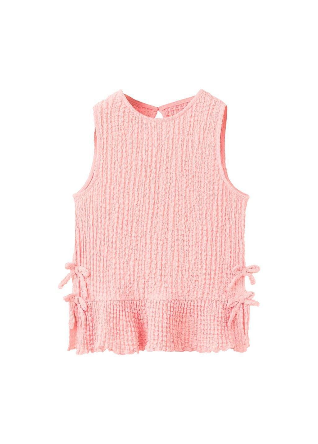 Pink Ruffled Top With Bows, Kids Girl, Pink, large image number 6