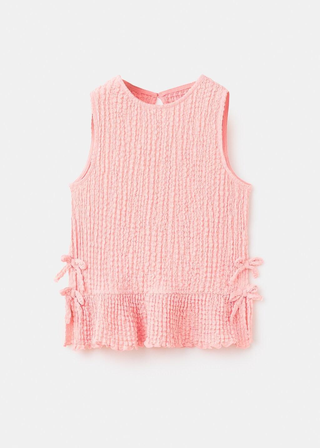 Pink Ruffled Top With Bows, Kids Girl, Pink, large image number 7