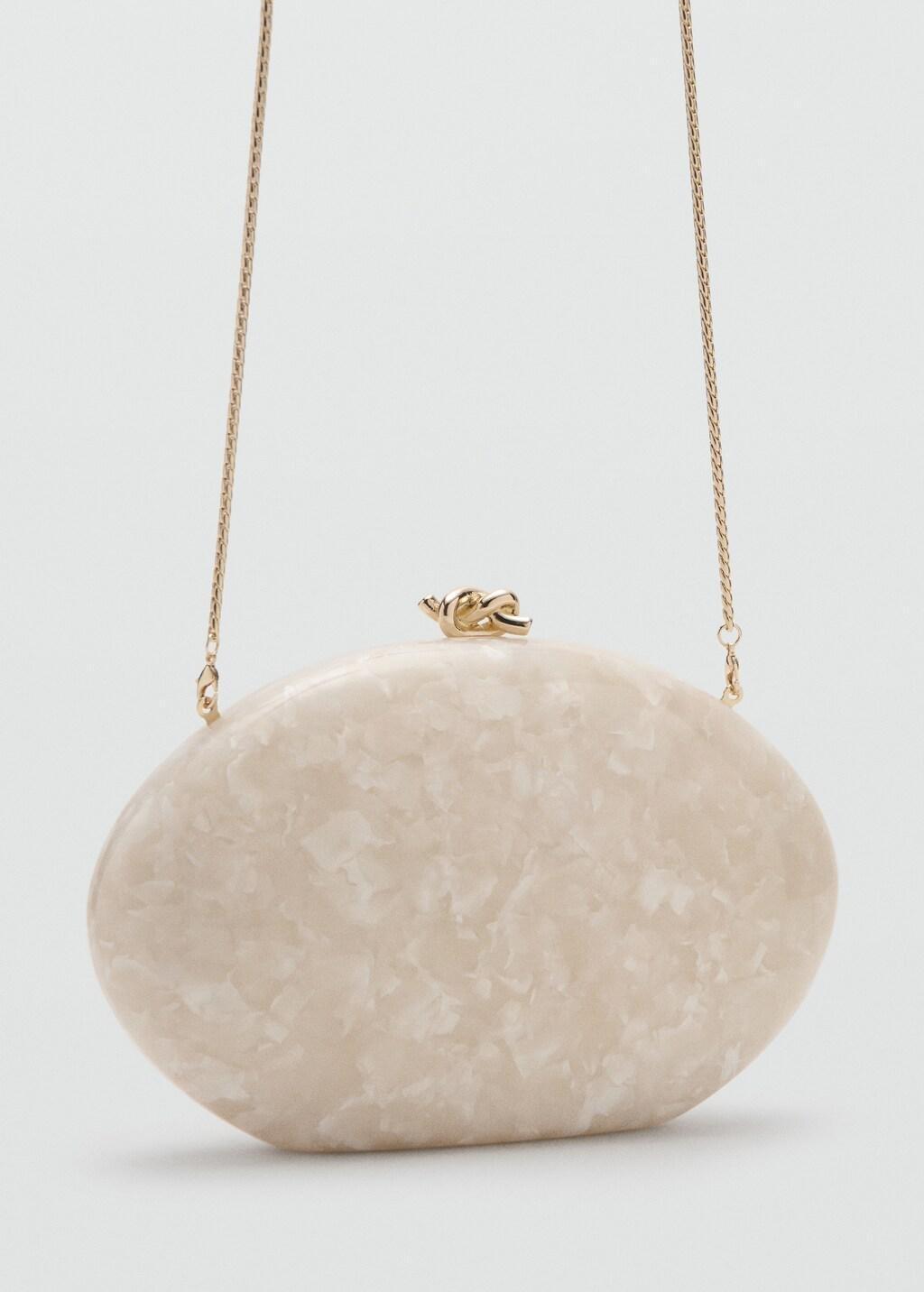 Beige Pearl-Effect Clutch Bag, 0201_04, large image number 0