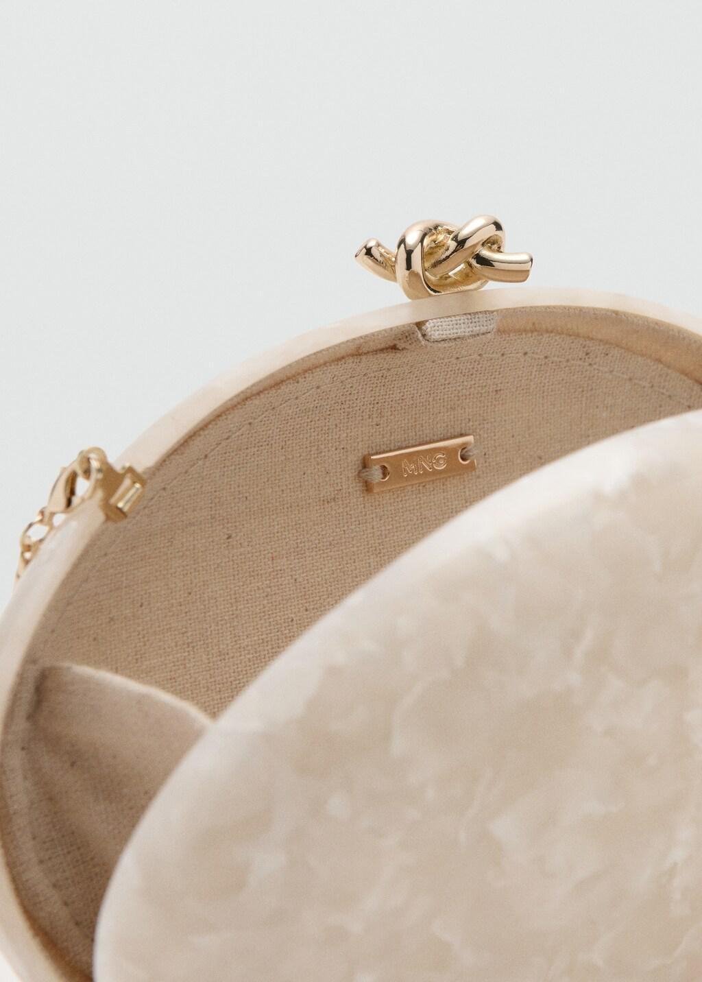 Beige Pearl-Effect Clutch Bag, 0201_04, large image number 1