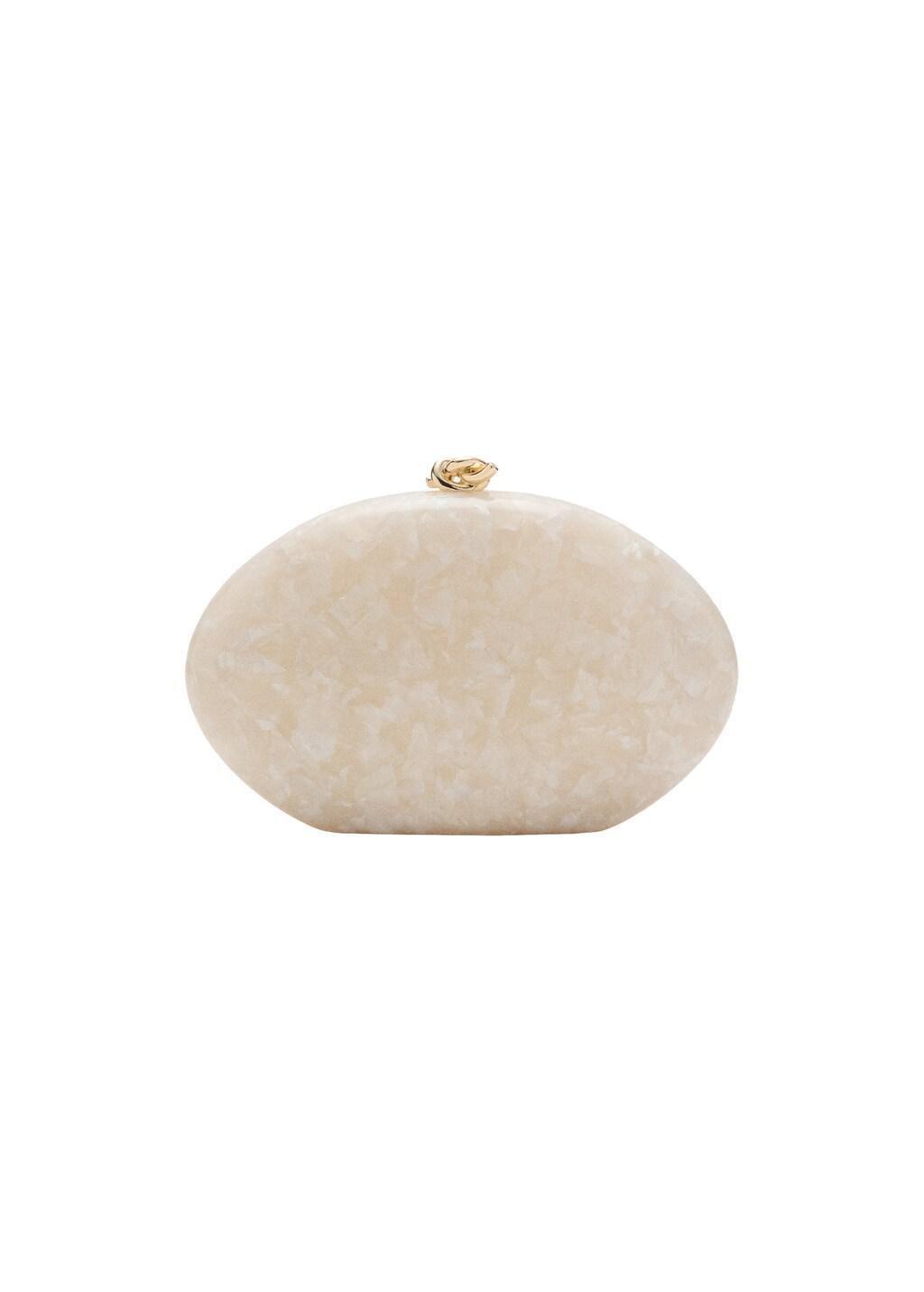 Beige Pearl-Effect Clutch Bag, 0201_04, large image number 3