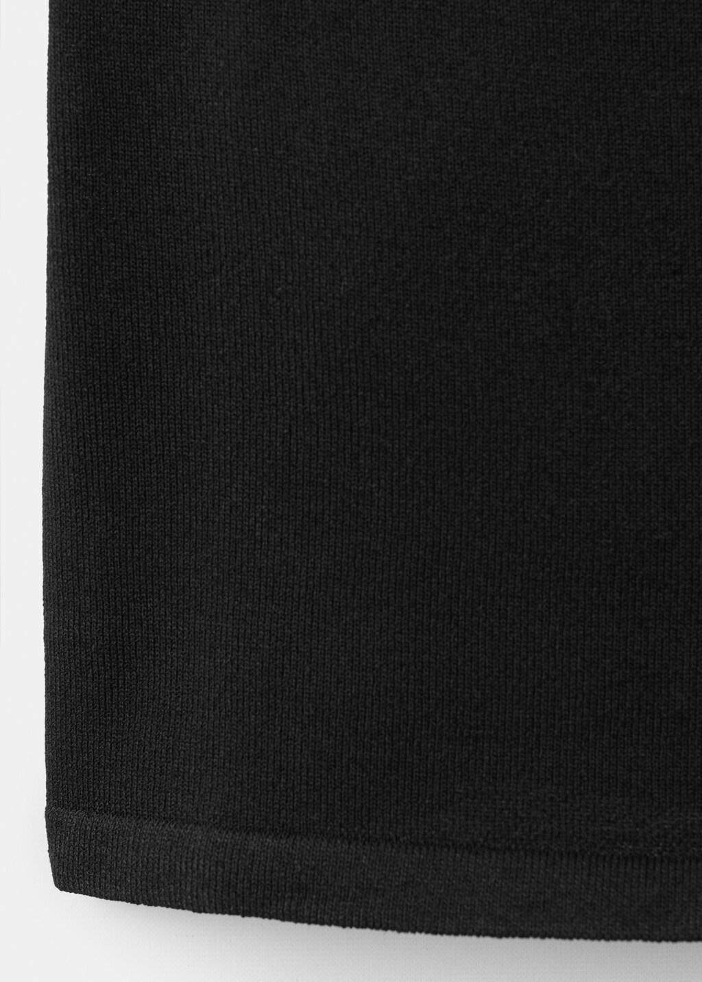 Black Asymmetrical Top With Knot Detail, Black, large image number 5