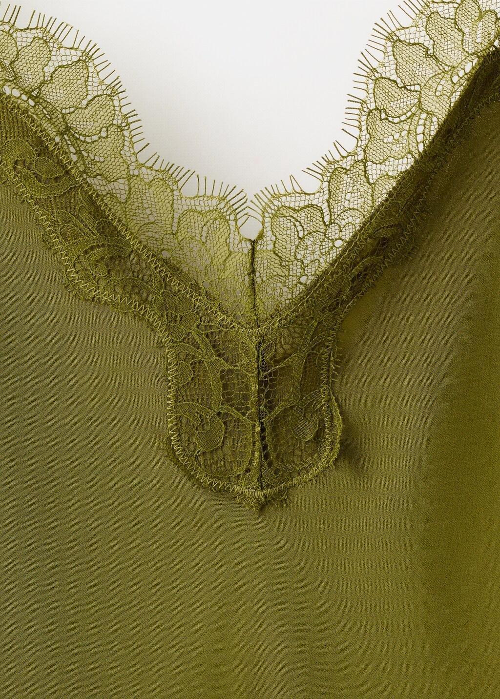 GREEN Satin camisole dress, 0201_43, large image number 0