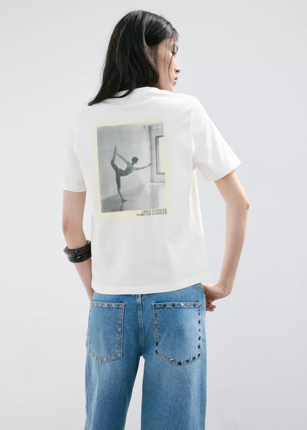 WHITE Short-sleeved printed t-shirt, 0201_01, large image number 2