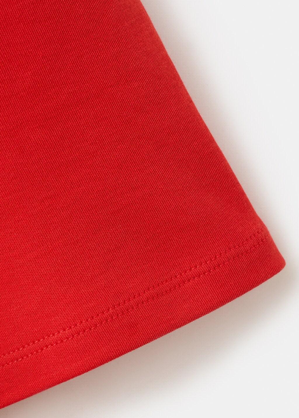Red Short-Sleeved Cotton T-Shirt, 0201_70, medium