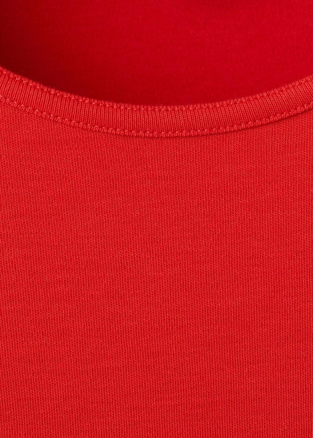 Red Short-Sleeved Cotton T-Shirt, 0201_70, large image number 4