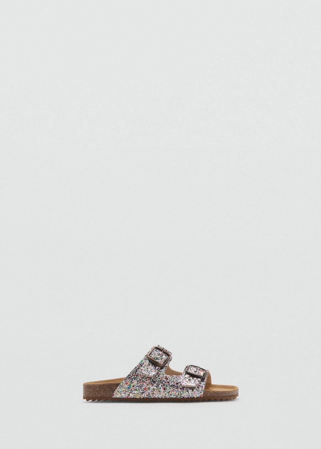 Purple Lt Pastel Glitter Buckle Sandals, Kids Girl, 0201_68, large image number 3