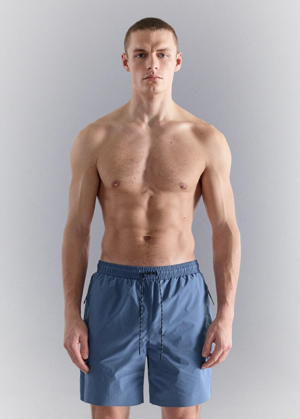 Blue Swimsuit With Zip Pockets, 0201_51, large image number 3