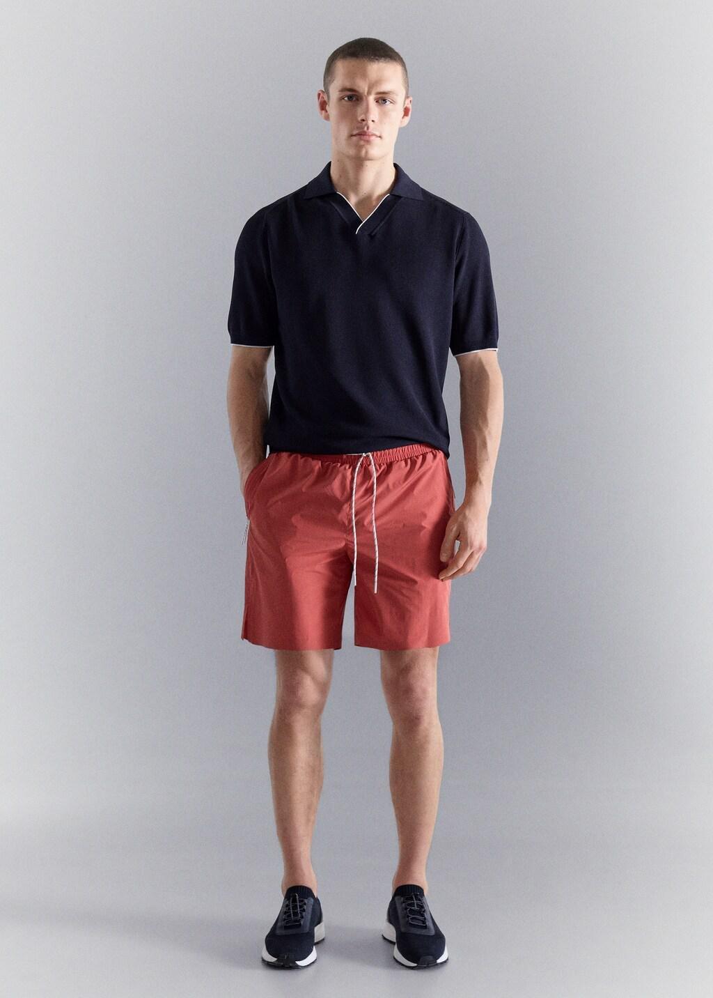 Red Swimsuit With Zip Pockets, 0201_70, large image number 0