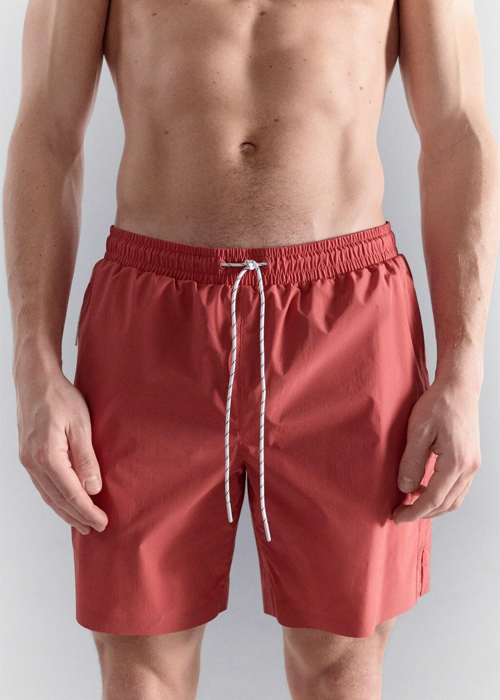 Red Swimsuit With Zip Pockets, 0201_70, large image number 4