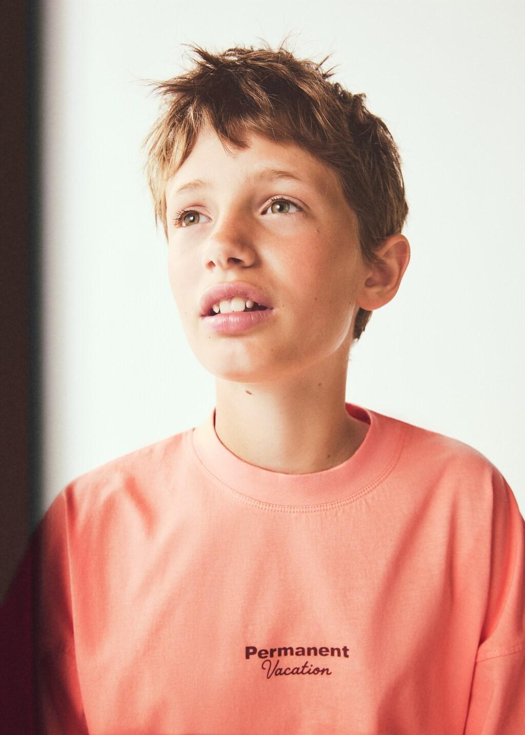 Red Boxy Fit Printed T-Shirt, Kids Boy, Bright Red, large image number 3