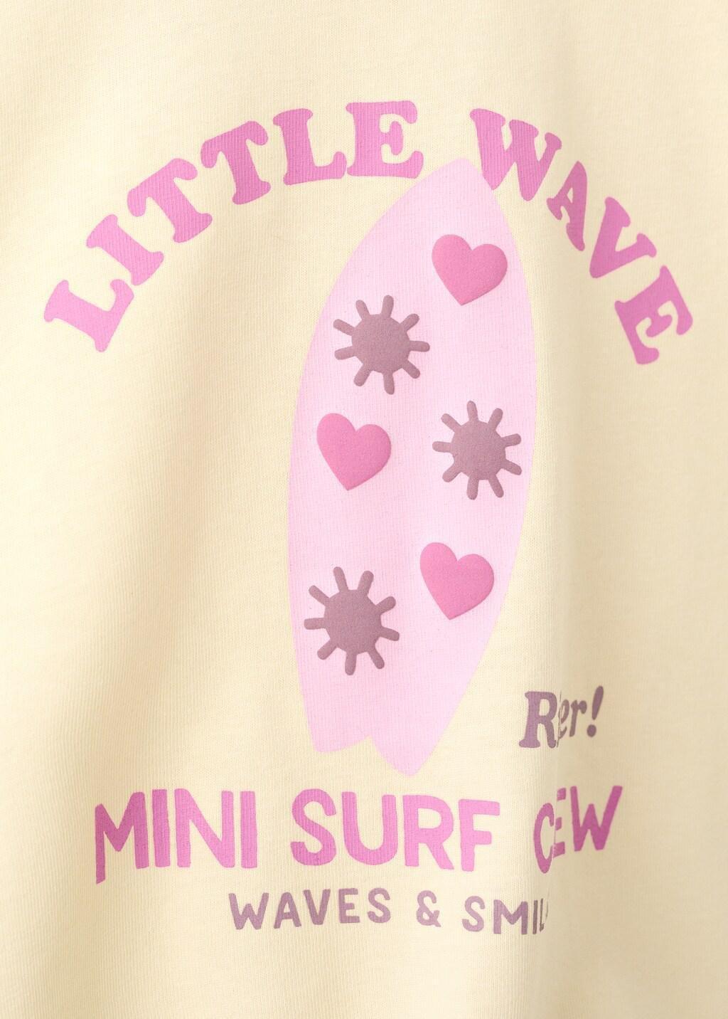 Yellow Printed T-Shirt With Tie Detail, Baby Girls, Yellow, large image number 1