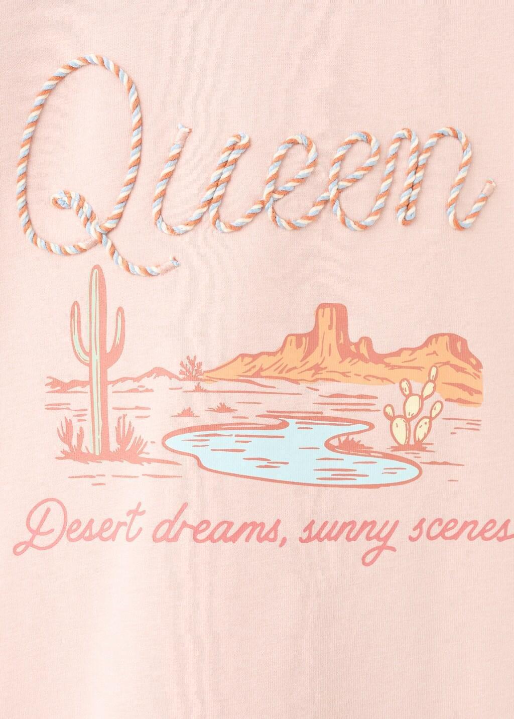 Pink Printed T-Shirt With Back Slit, Kids Girl, 0201_85, medium