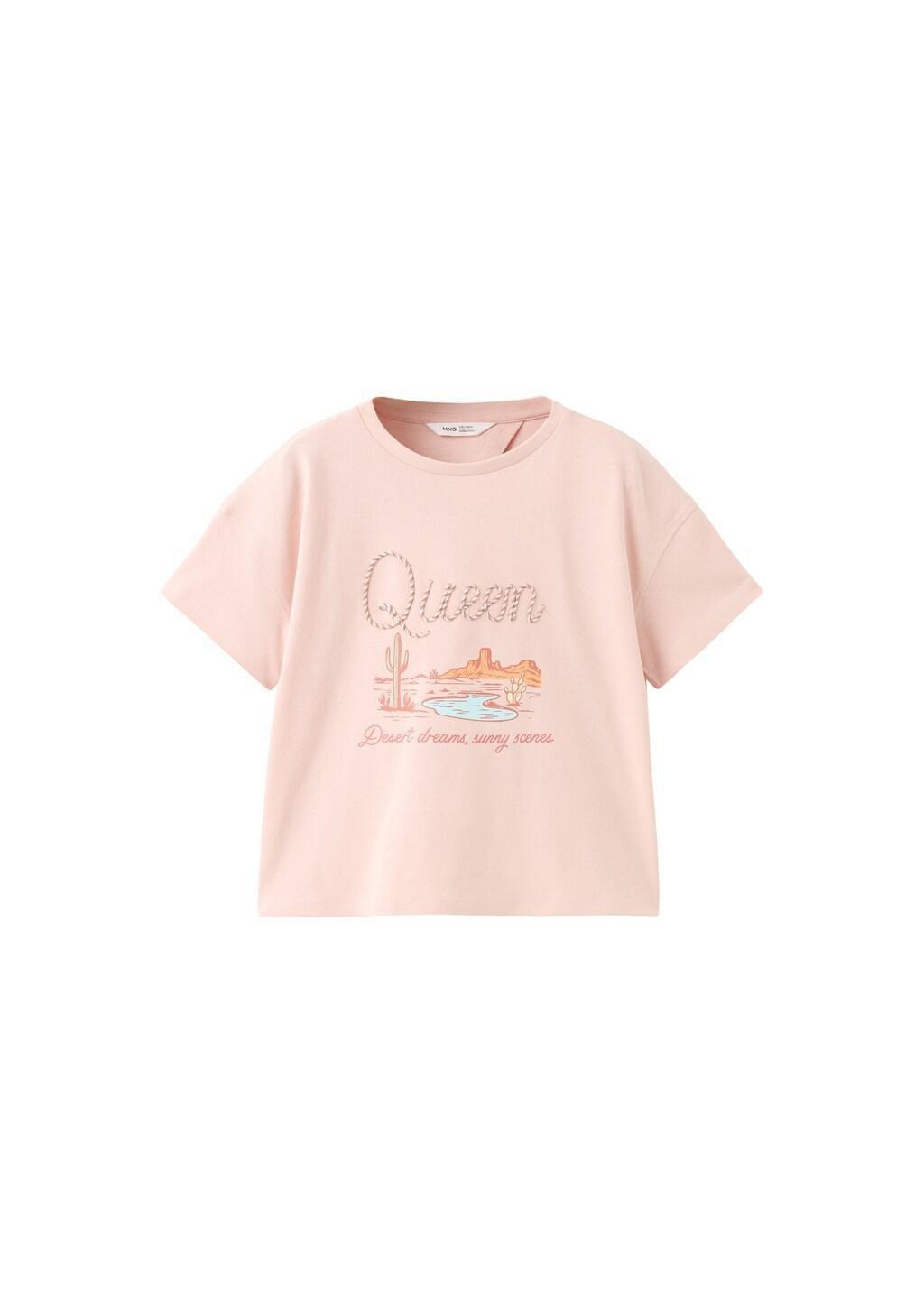 Pink Printed T-Shirt With Back Slit, Kids Girl, 0201_85, large image number 6