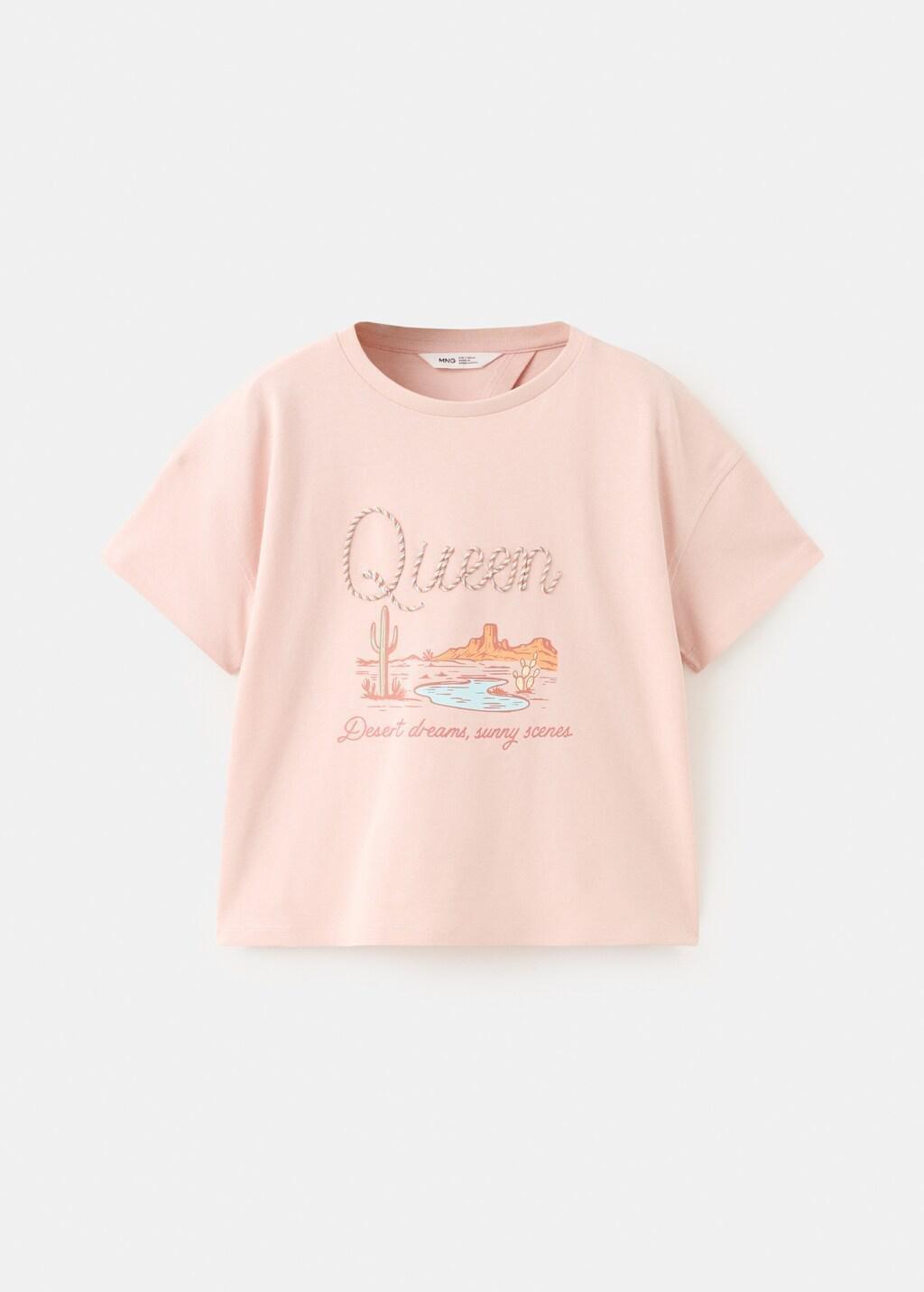 Pink Printed T-Shirt With Back Slit, Kids Girl, 0201_85, large image number 7