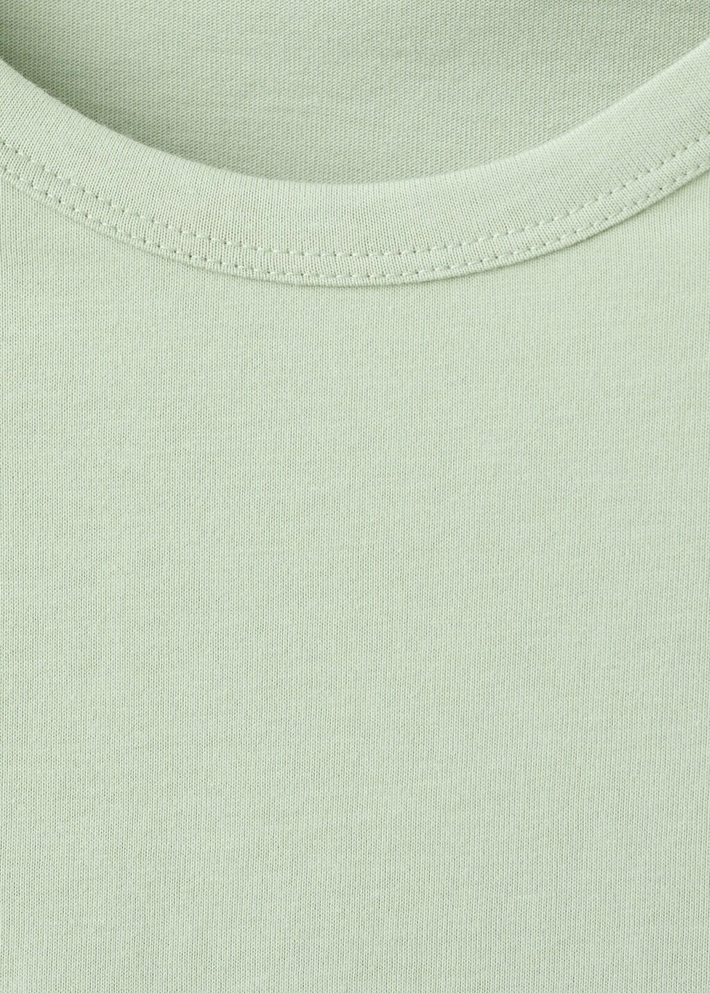 Green Embroidered Cutwork Cotton T-Shirt, Green, large image number 1