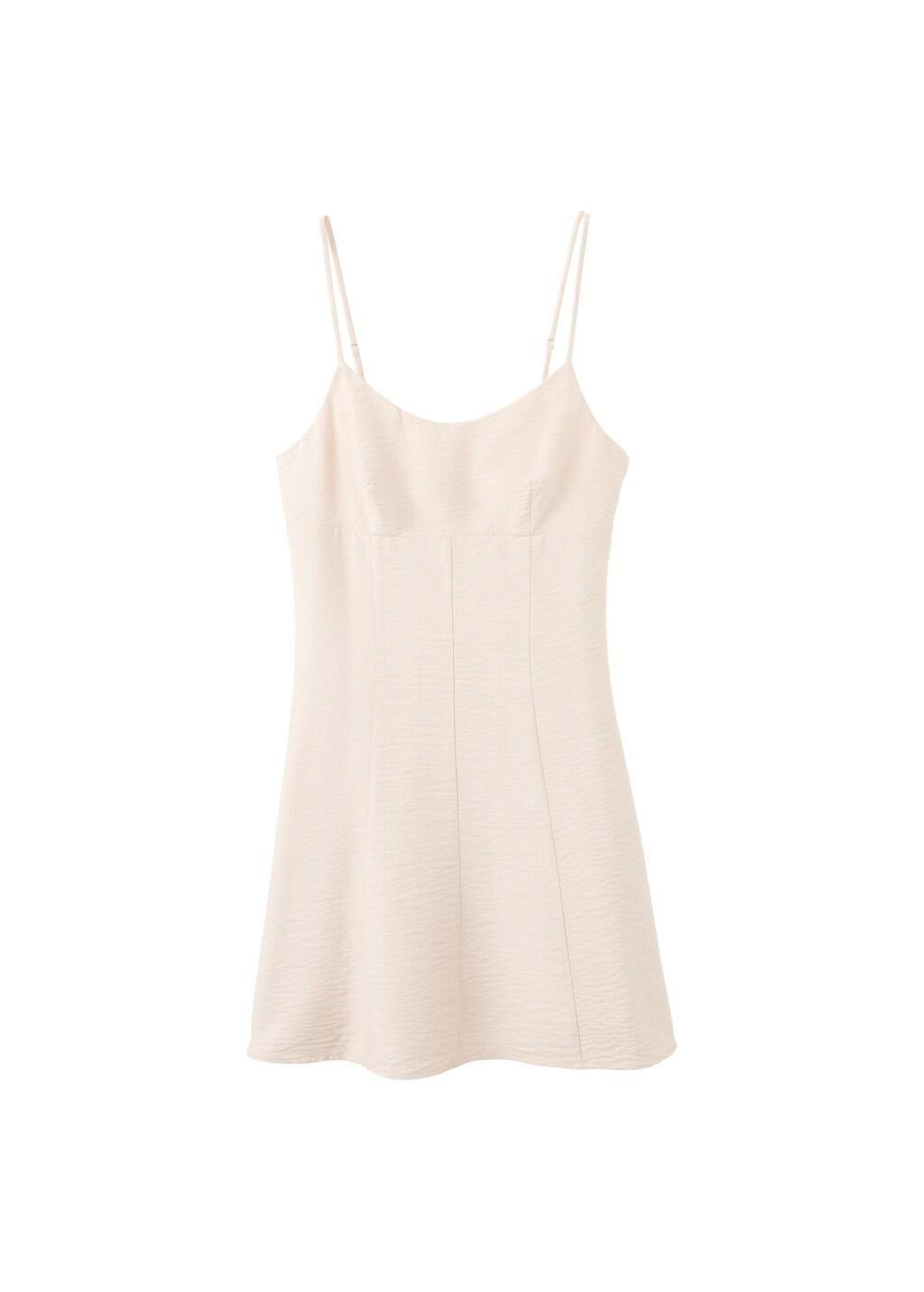 Brown Lt Pastel A-Line Crinkle Effect Dress, Light Pastel Brown, large image number 6