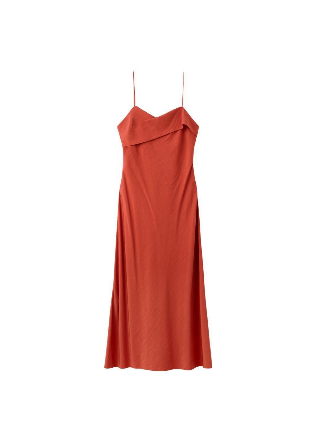 Red Midi Dress With A Wrap Neckline, 0201_70, large image number 6
