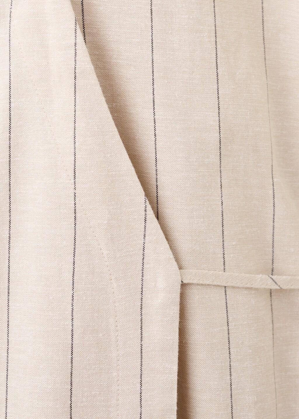 Brown Striped Shirt Dress, 0201_30, large image number 1