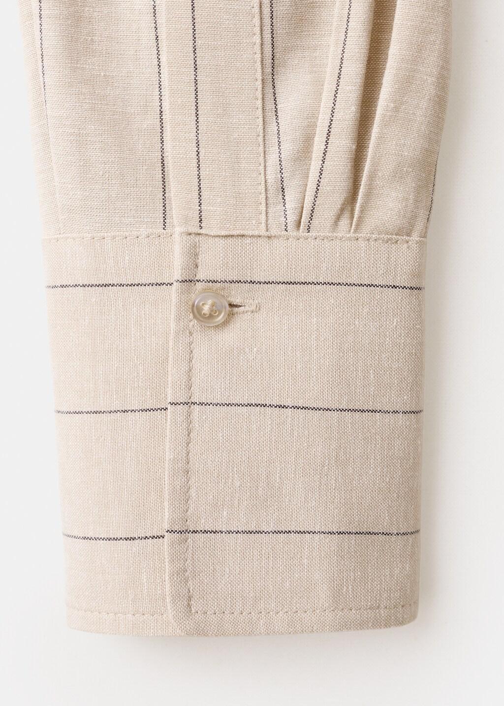 Brown Striped Shirt Dress, 0201_30, large image number 5