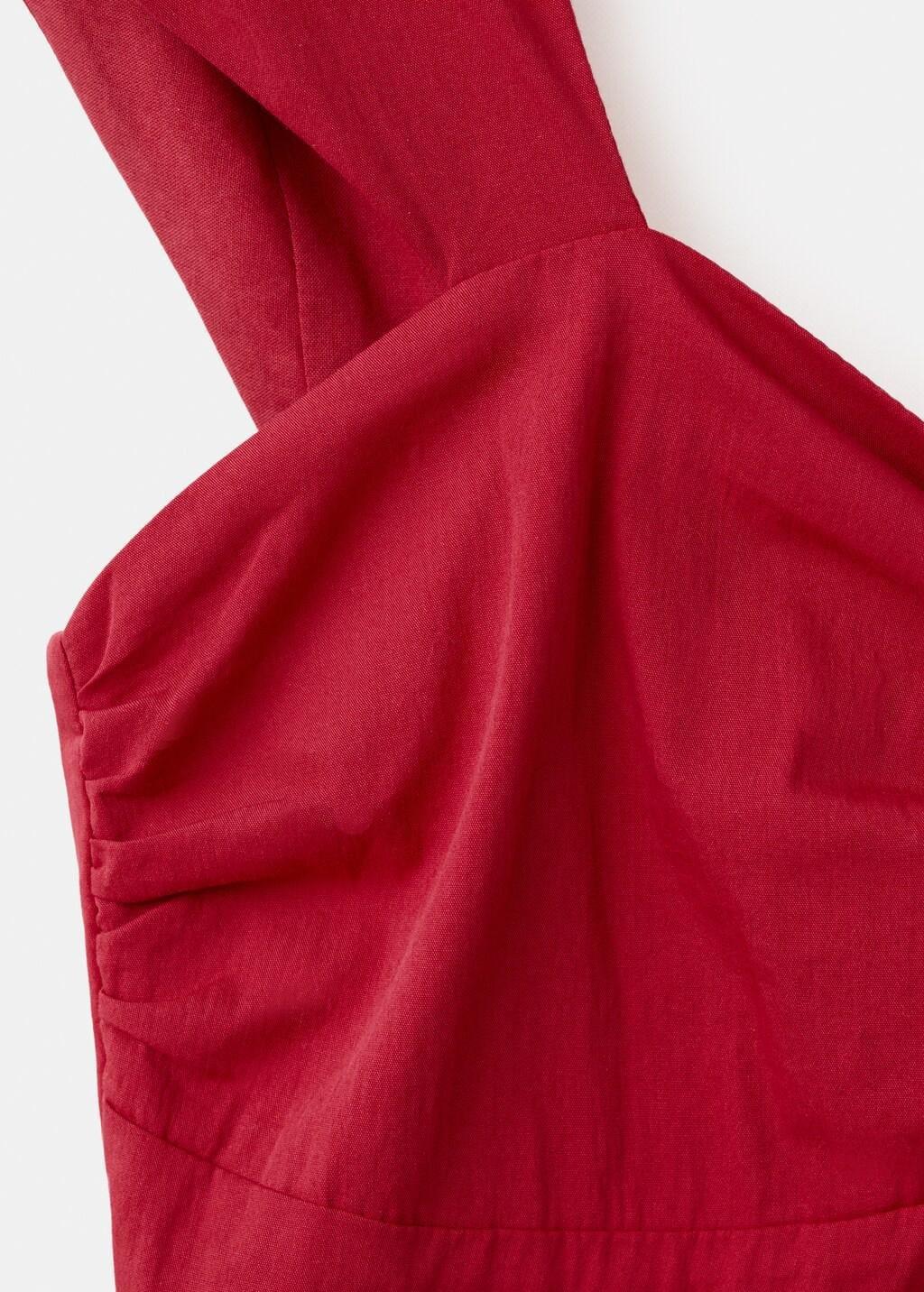 Red Midi-Dress With Open Back, Red, large image number 1