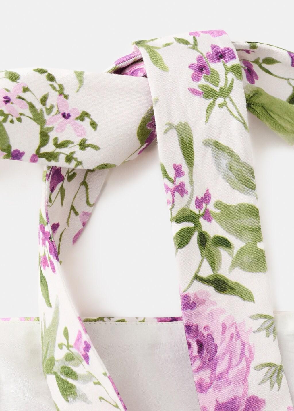 Purple Lt Pastel Floral-Print Halter Dress, 0201_61, large image number 4