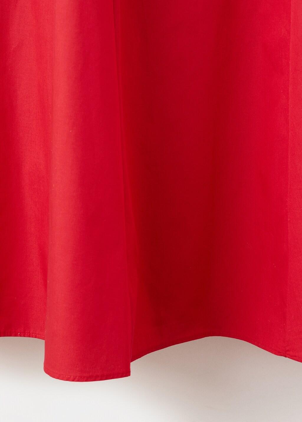 Red Flared Midi-Dress, 0201_70, large image number 1