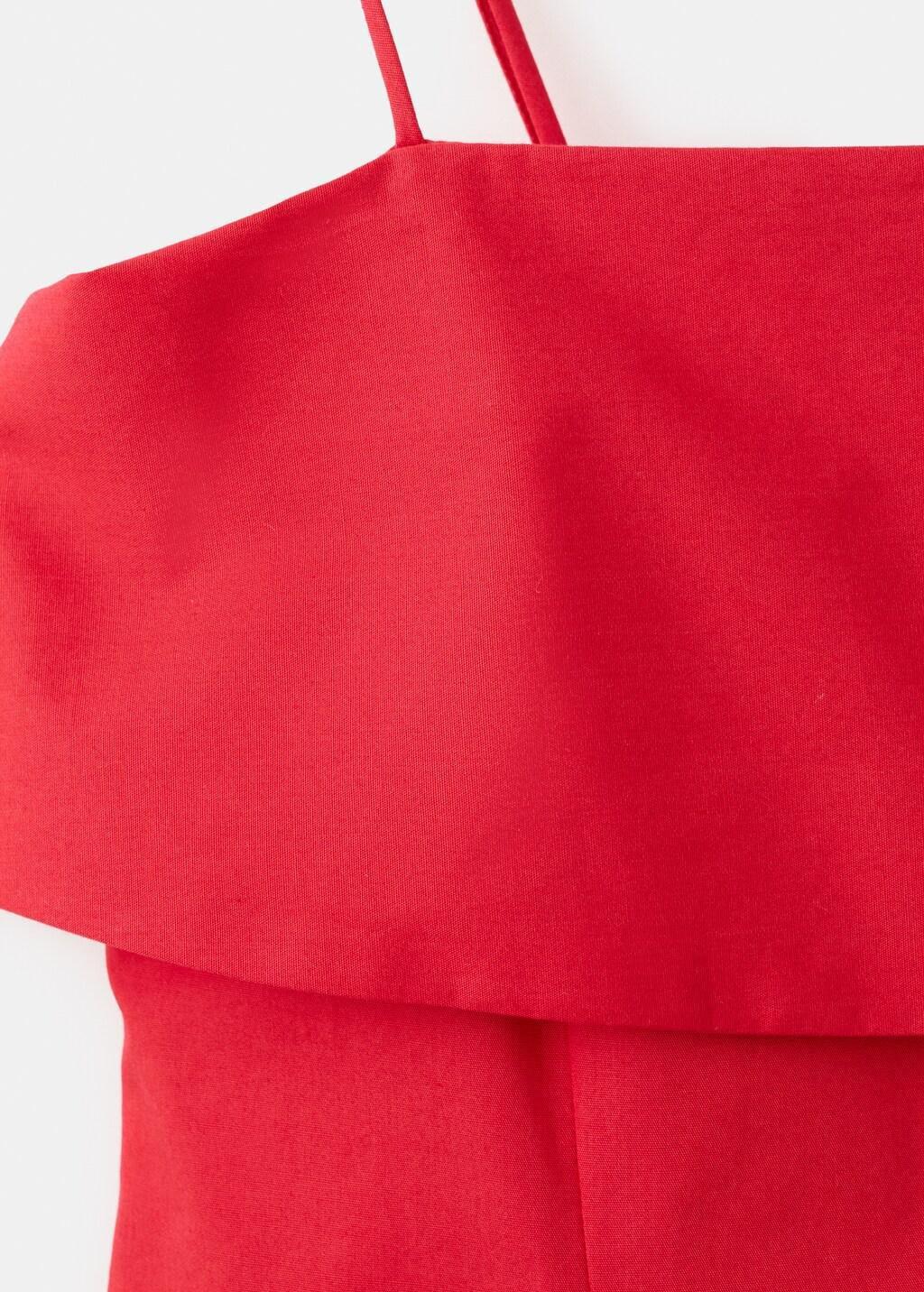 Red Flared Midi-Dress, 0201_70, large image number 5