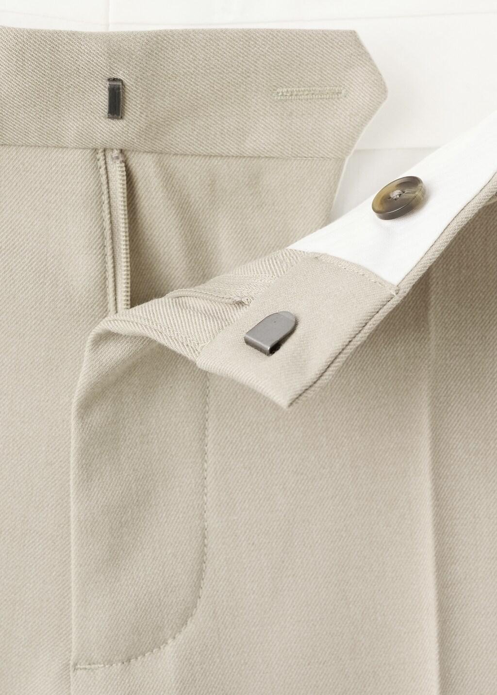 Brown Regular-Fit Pleated Trousers, Light Pastel Brown, large image number 1