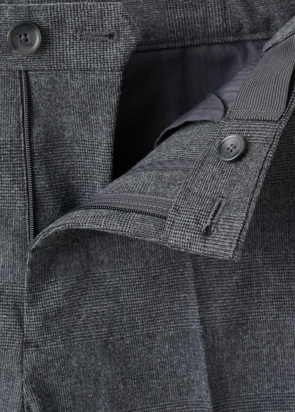 DARK GREY Slim-fit flannel trousers, Dark Grey, large image number 5