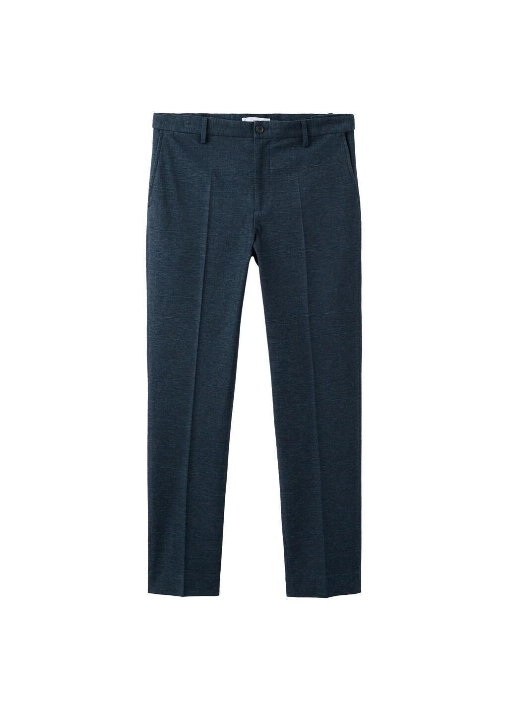 Navy Slim-Fit Flannel Trousers, Navy, large image number 7