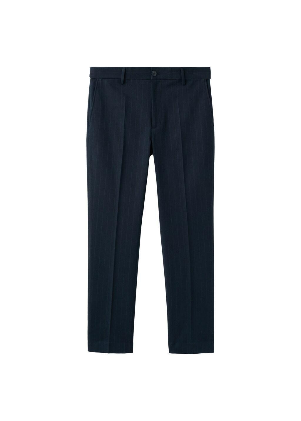 Navy Slim-Fit Flannel Trousers, Navy, large image number 7