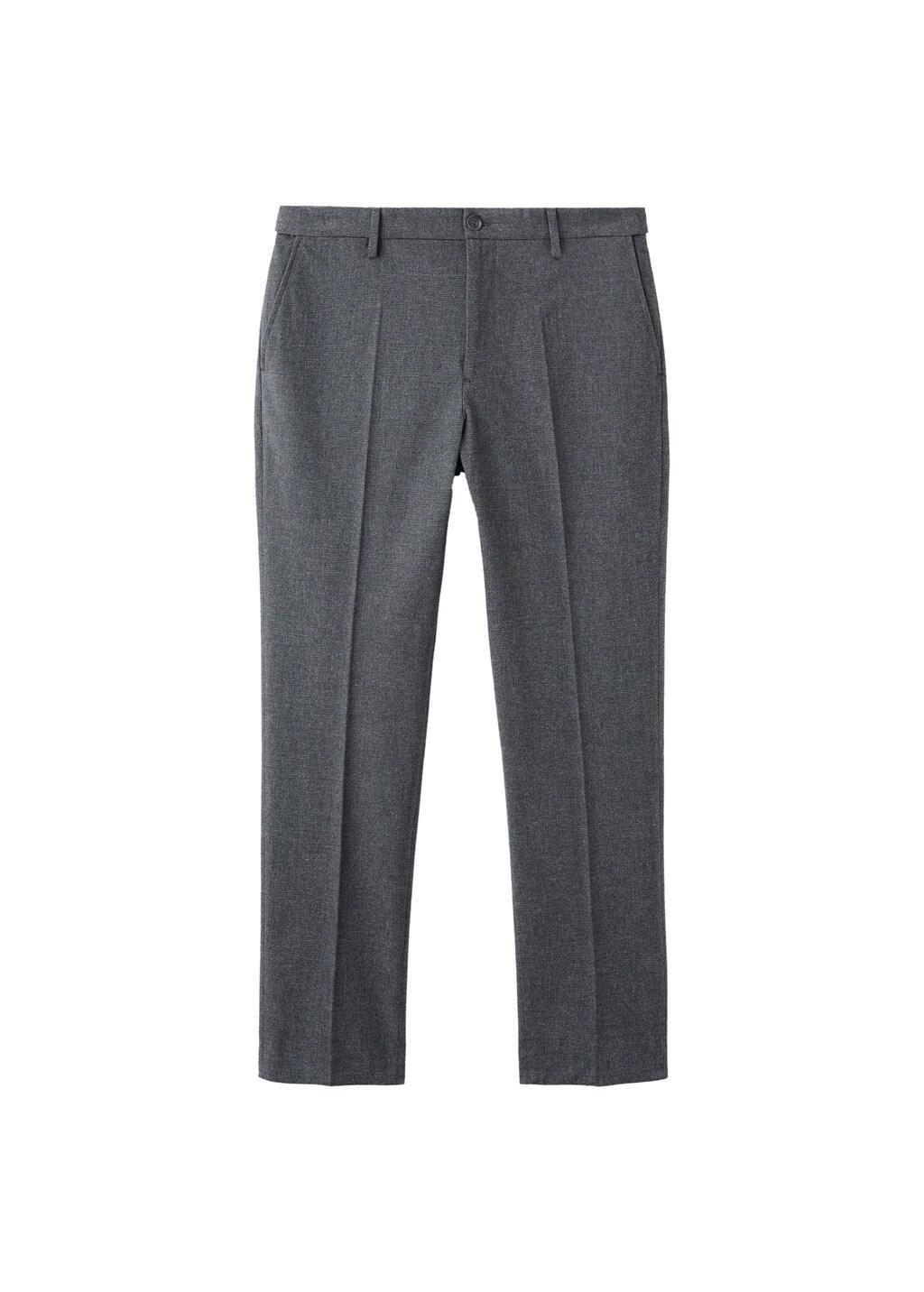 Grey Slim-Fit Flannel Trousers, Medium Grey, large image number 7