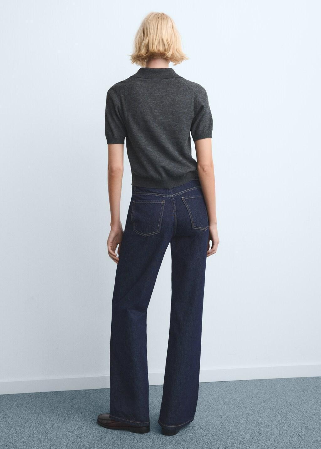 Navy Danila High-Waisted Wide Leg Jeans, 0201_TS, large image number 2