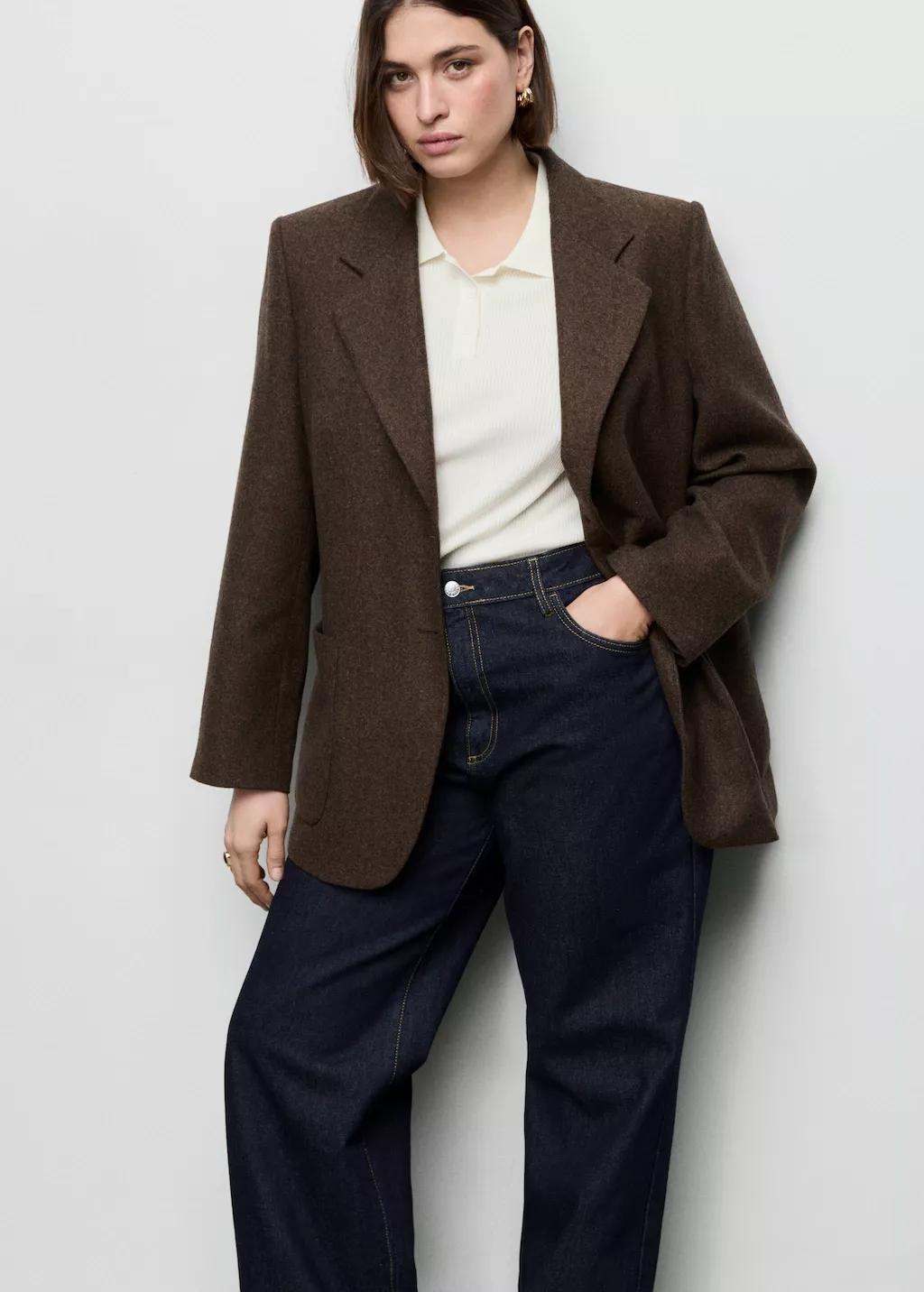 Navy Danila High-Waisted Wide Leg Jeans, 0201_TS, large image number 5