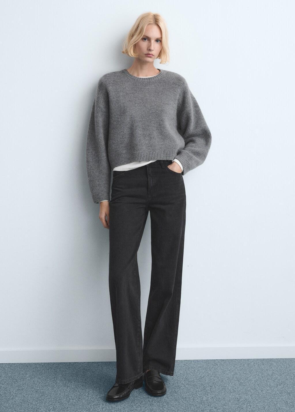 Grey Danila High-Waisted Wide-Leg Jeans, 0201_TN, medium