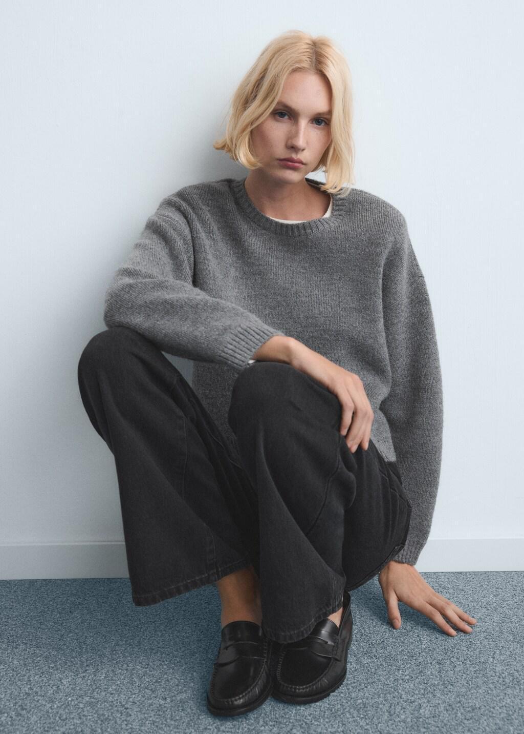 Grey Danila High-Waisted Wide-Leg Jeans, 0201_TN, large image number 4