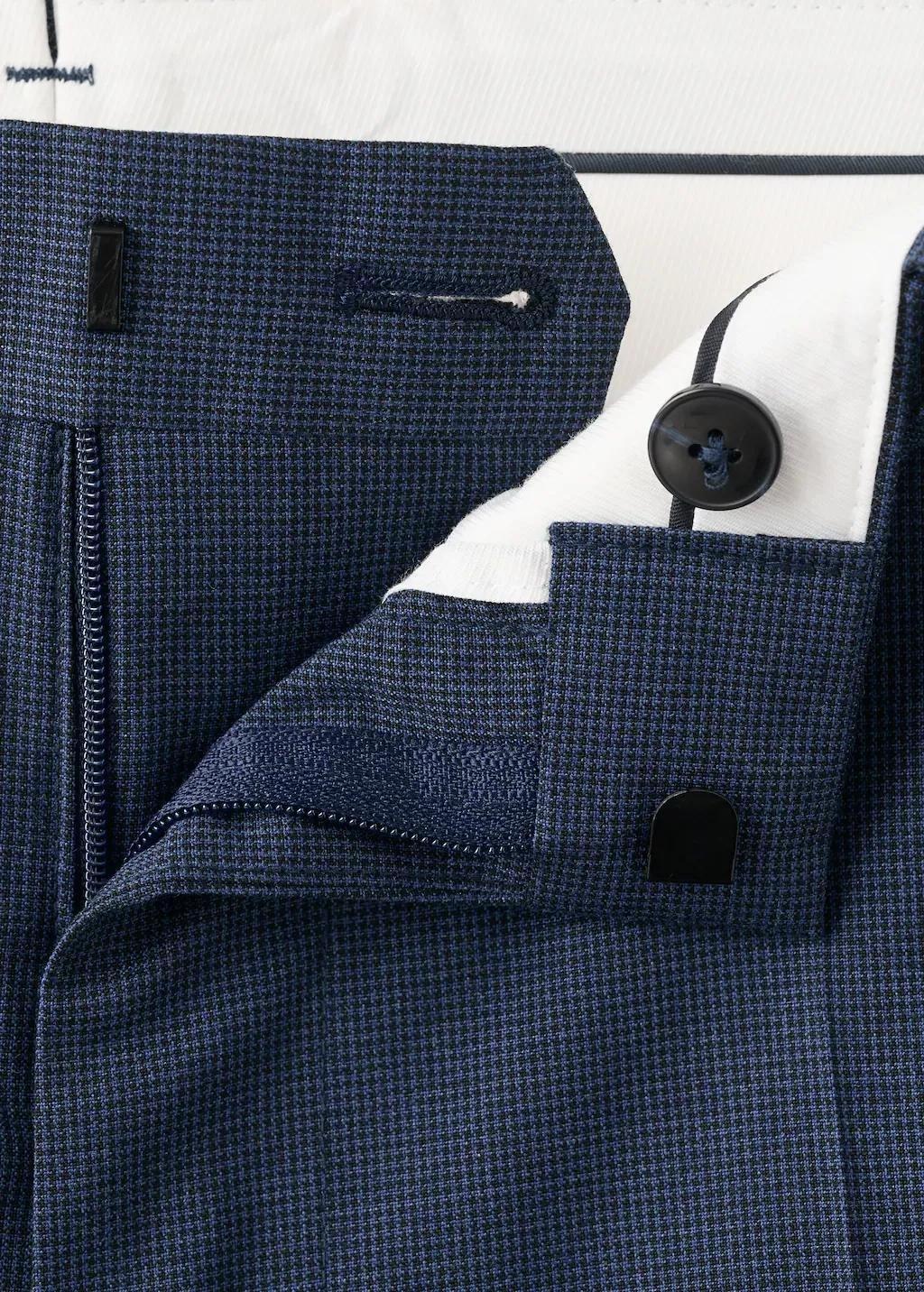 Blue Stretch Fabric Super Slim-Fit Suit Trousers, 0201_55, large image number 1