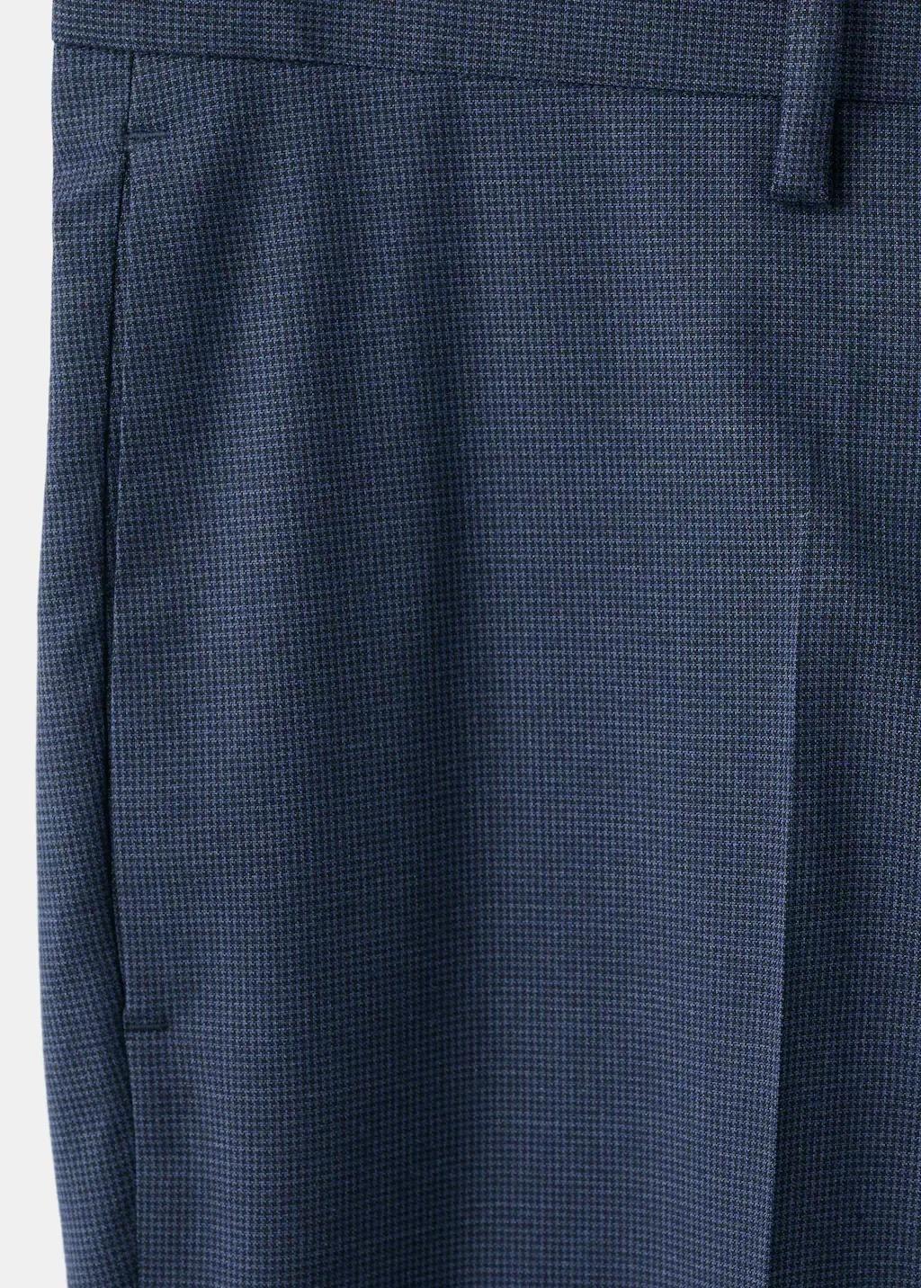 Blue Stretch Fabric Super Slim-Fit Suit Trousers, 0201_55, large image number 5
