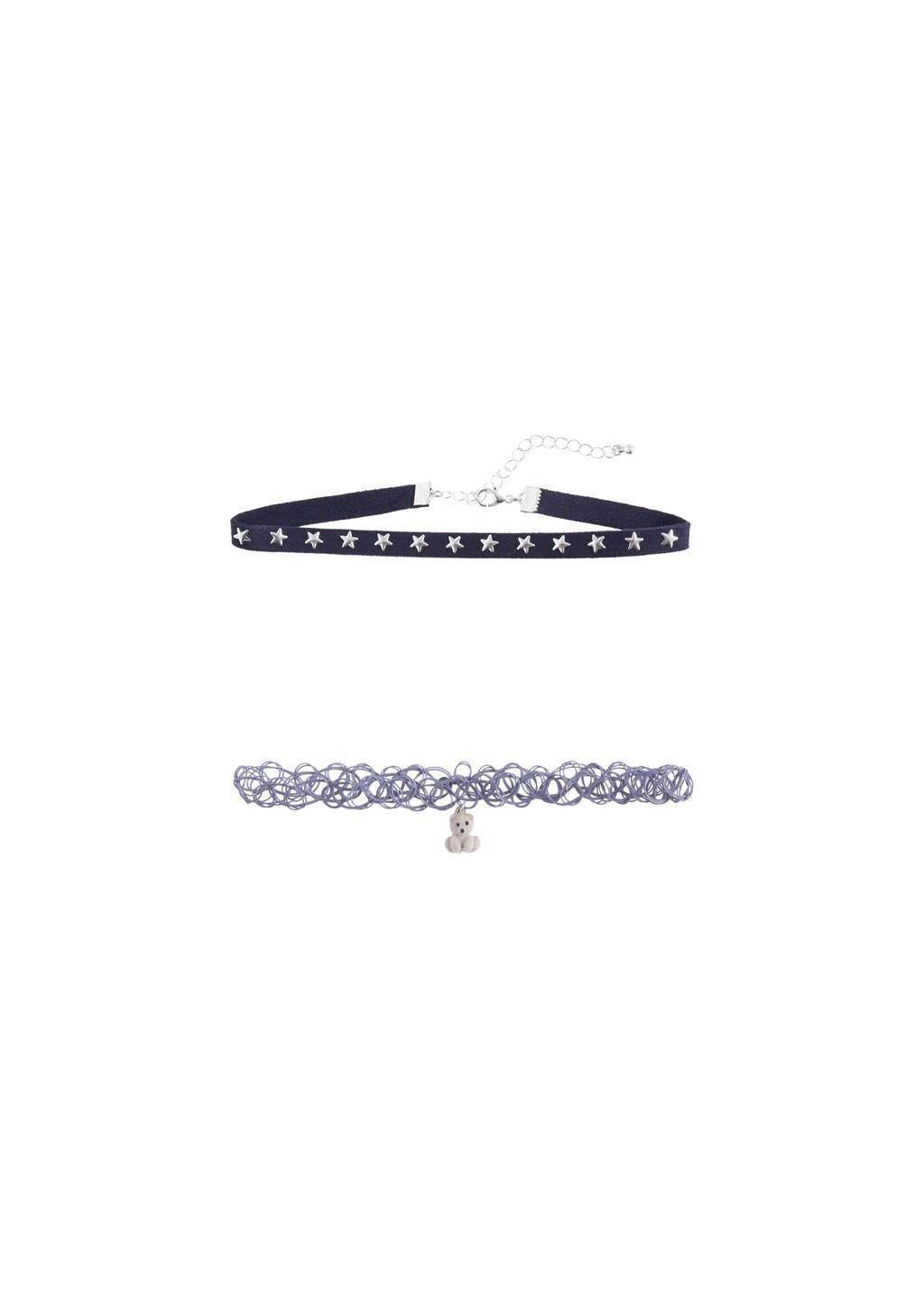 NAVY Pack of 2 chokers, Kids Girl, Navy, large image number 0