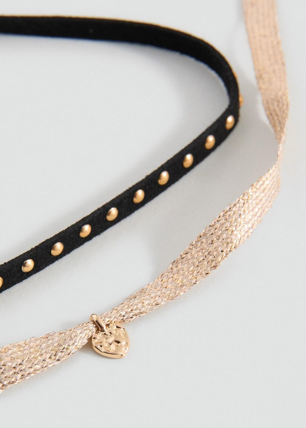 Black Combined Necklace Pack, Kids Girls, Black, medium