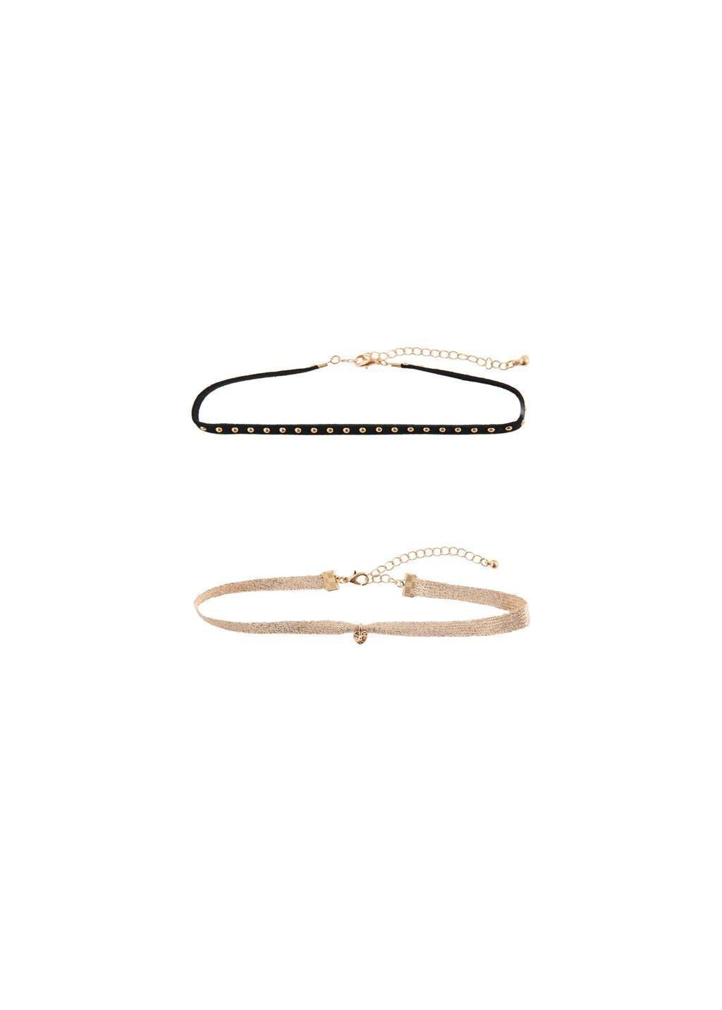 Black Combined Necklace Pack, Kids Girls, Black, medium