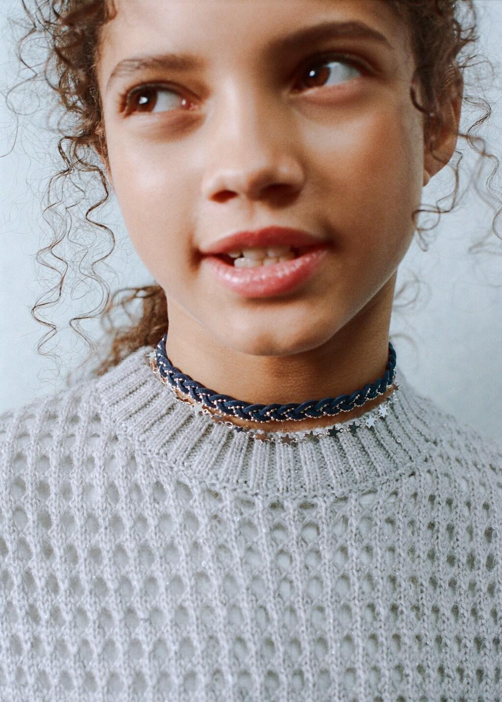 Navy Pack Of 2 Necklaces, Kids Girls, Navy, large image number 0