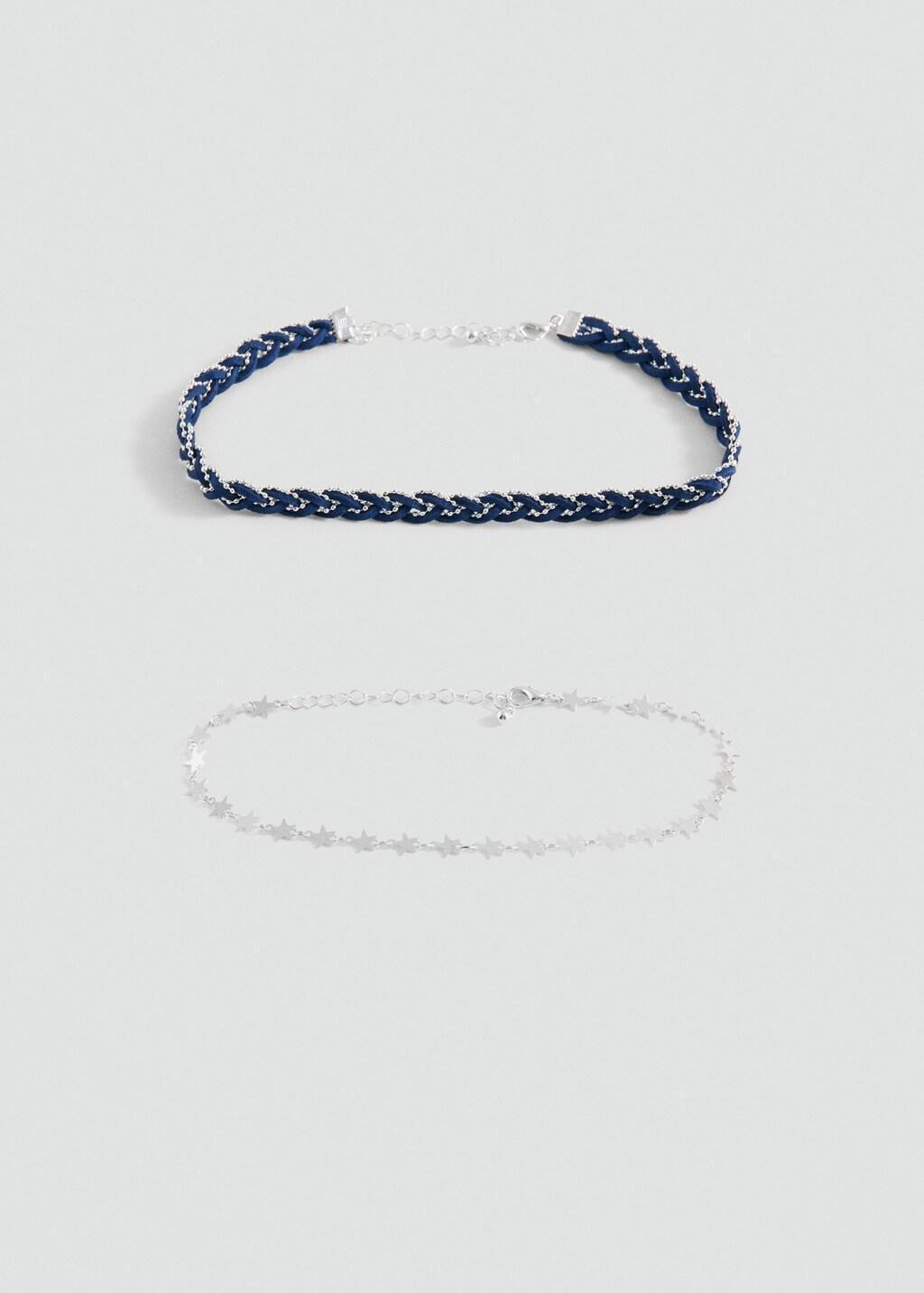 Navy Pack Of 2 Necklaces, Kids Girls, Navy, large image number 3