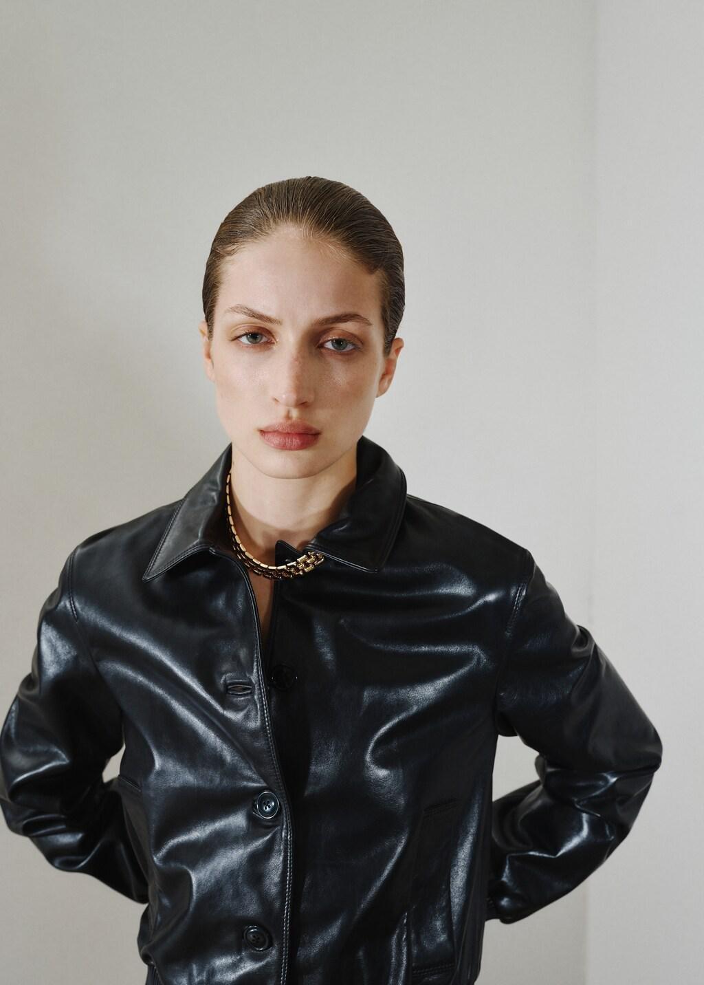 Gold Link Double Necklace, Gold, medium