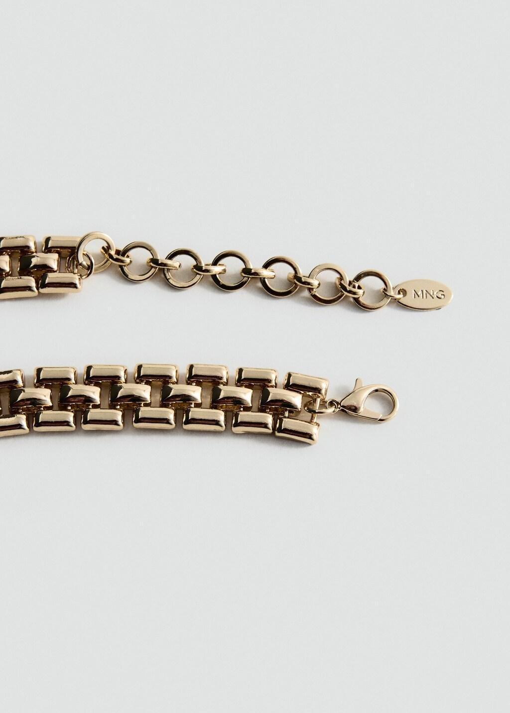 Gold Link Double Necklace, Gold, large image number 2