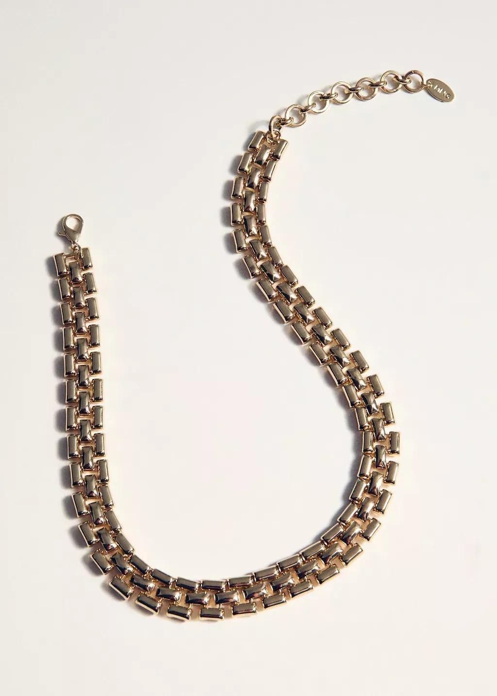 Gold Link Double Necklace, Gold, large image number 3